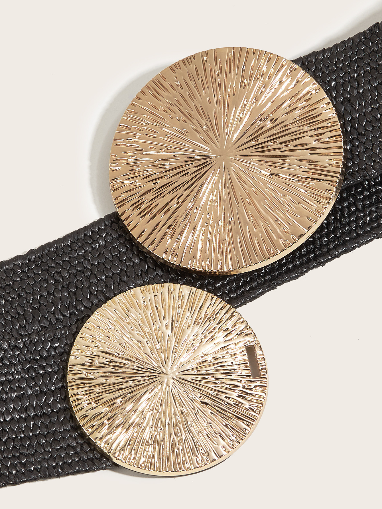 Classic Style Solid Color Pp Grass Woven Alloy Women's Woven Belts display picture 3