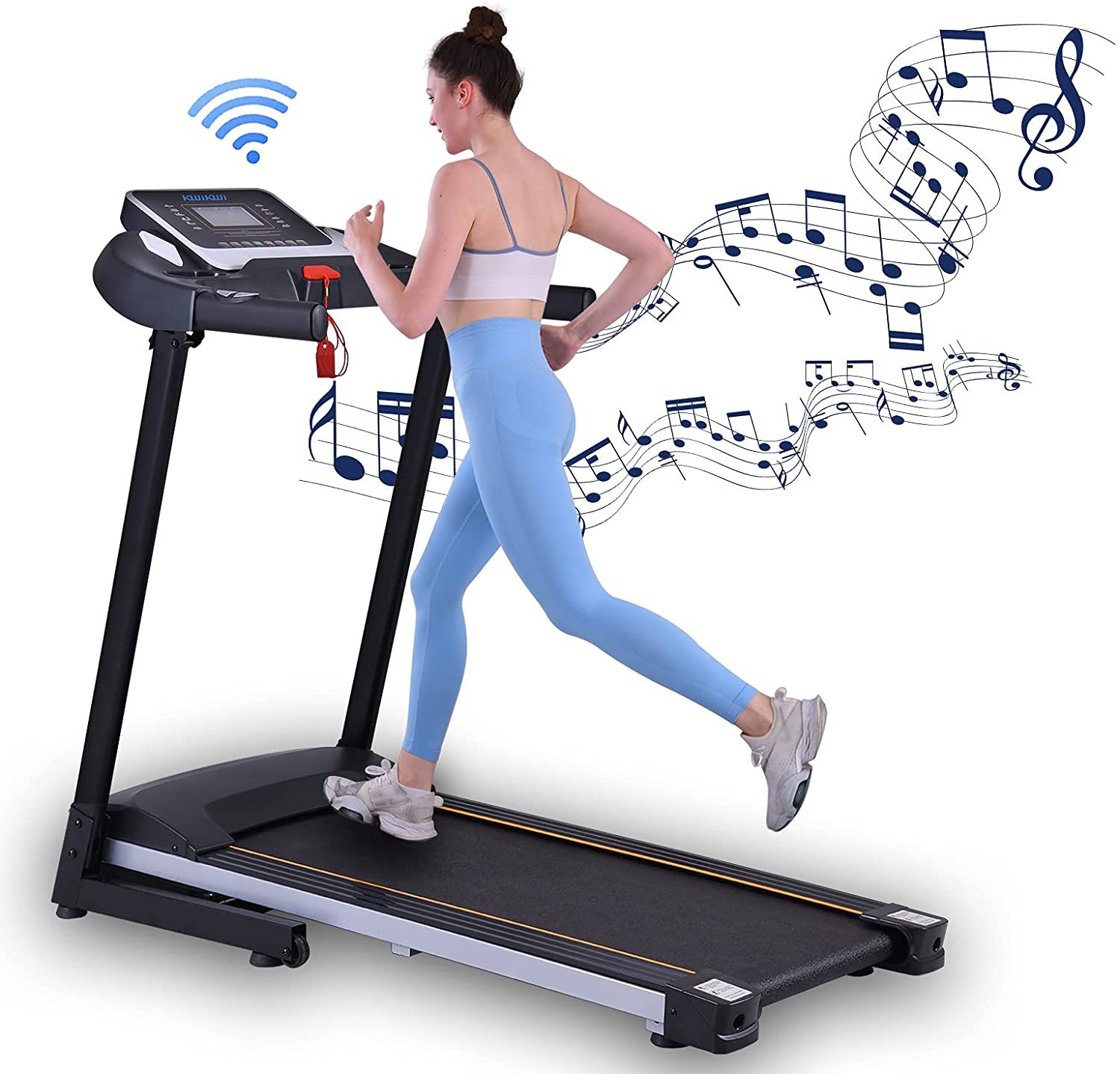 SOURCE Factory cross-border gift treadmill household small and medium-sized ultra-quiet folding electric treadmill fitness equipment