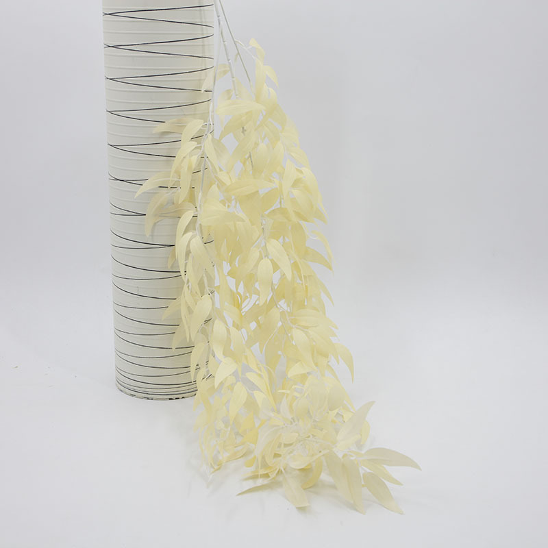 Hojas de palma, hojas de plantas verdes, materiales decorativos para el hogar, decoración de techos, hojas de sauce para colgar en la pared, flores artificiales, hojas de plantas al por mayor. image 19