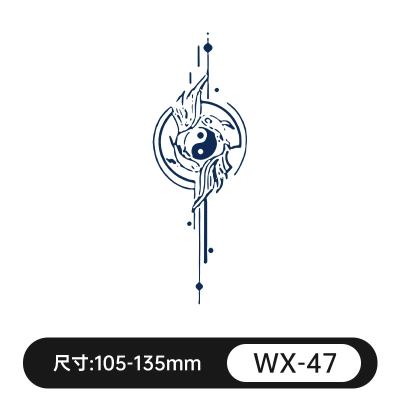 Waterproof fresh retroreflective herbal tattoo stickers for men and women, long-term effect