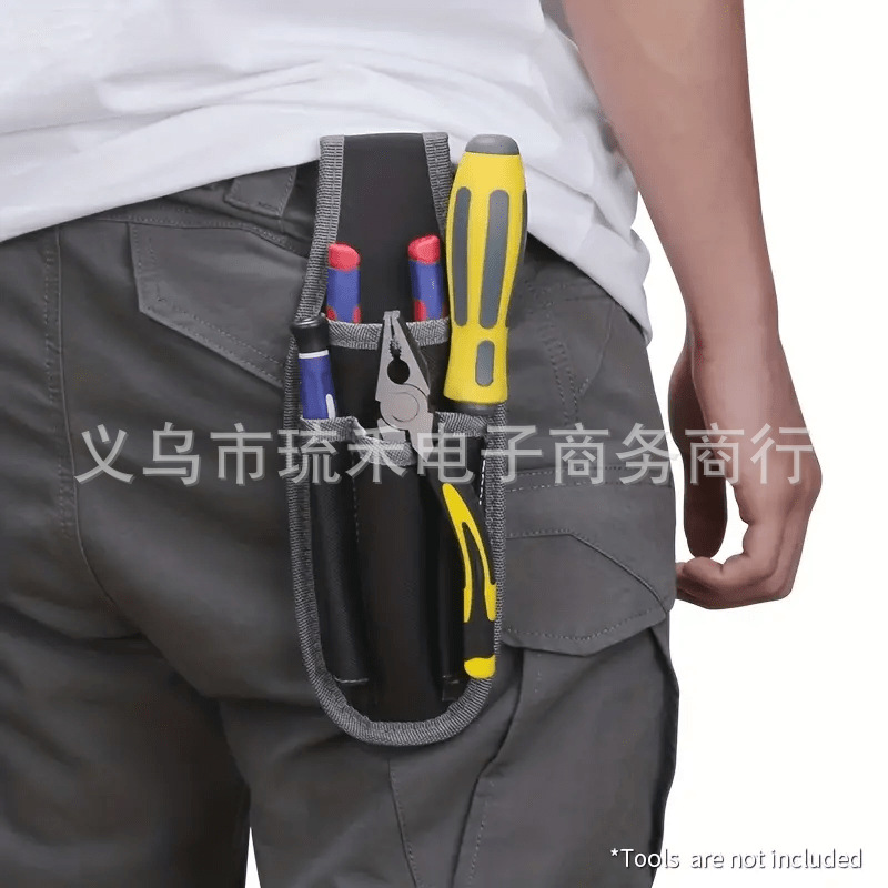 (2개) 재고 도구 허리 가방 옥스포드 천 내마모성 및 단단한 도구 키트 방수 전기 가방 두꺼운 하드웨어 도구 보관 가방