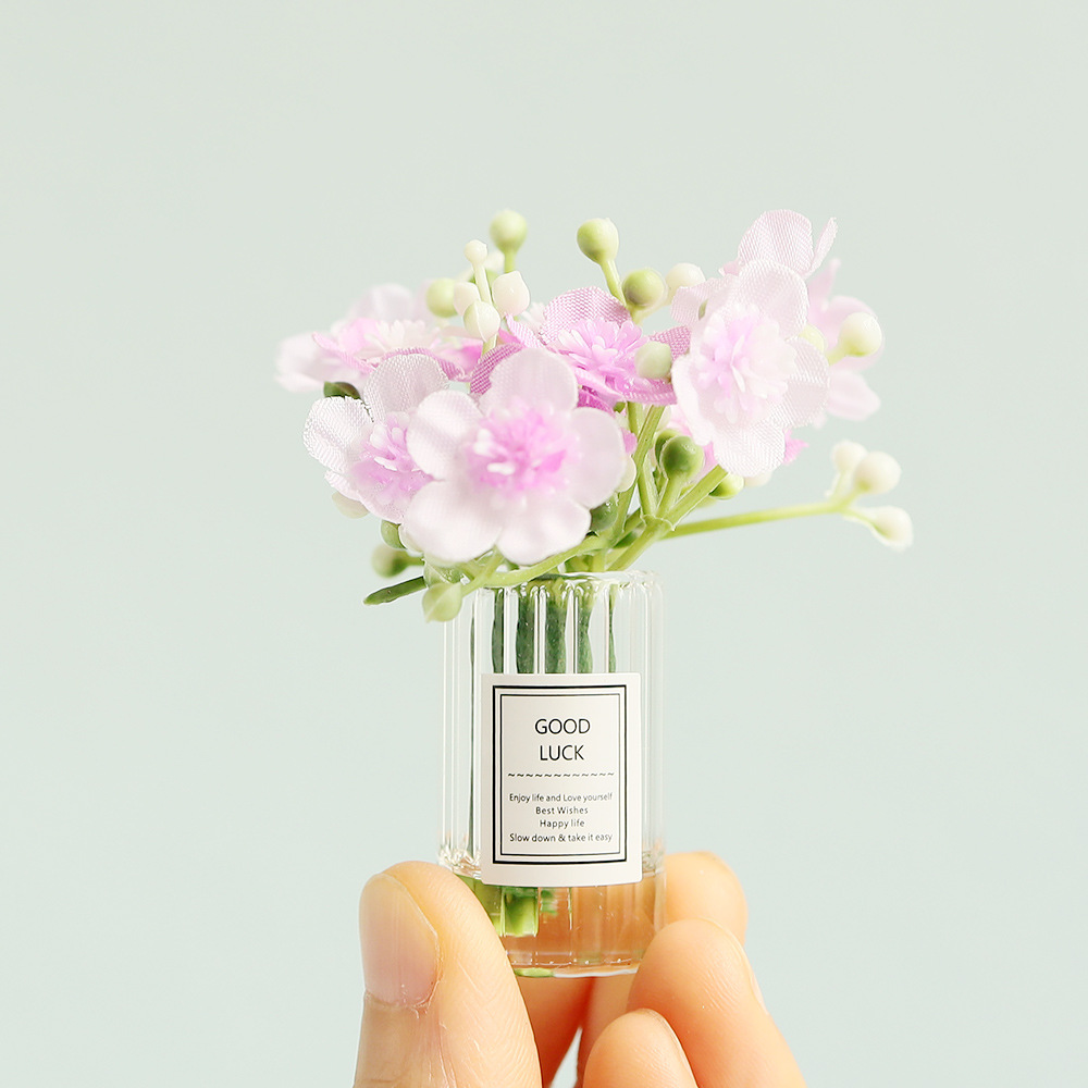 [Actualización] 6 puntos 8 OB11 bJD BLYTHE casa de muñecas mini miniatura modelo accesorios jarrón jazmín