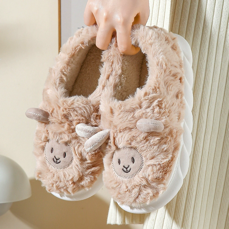Cartoon winter slippers, for beloved, soft sole