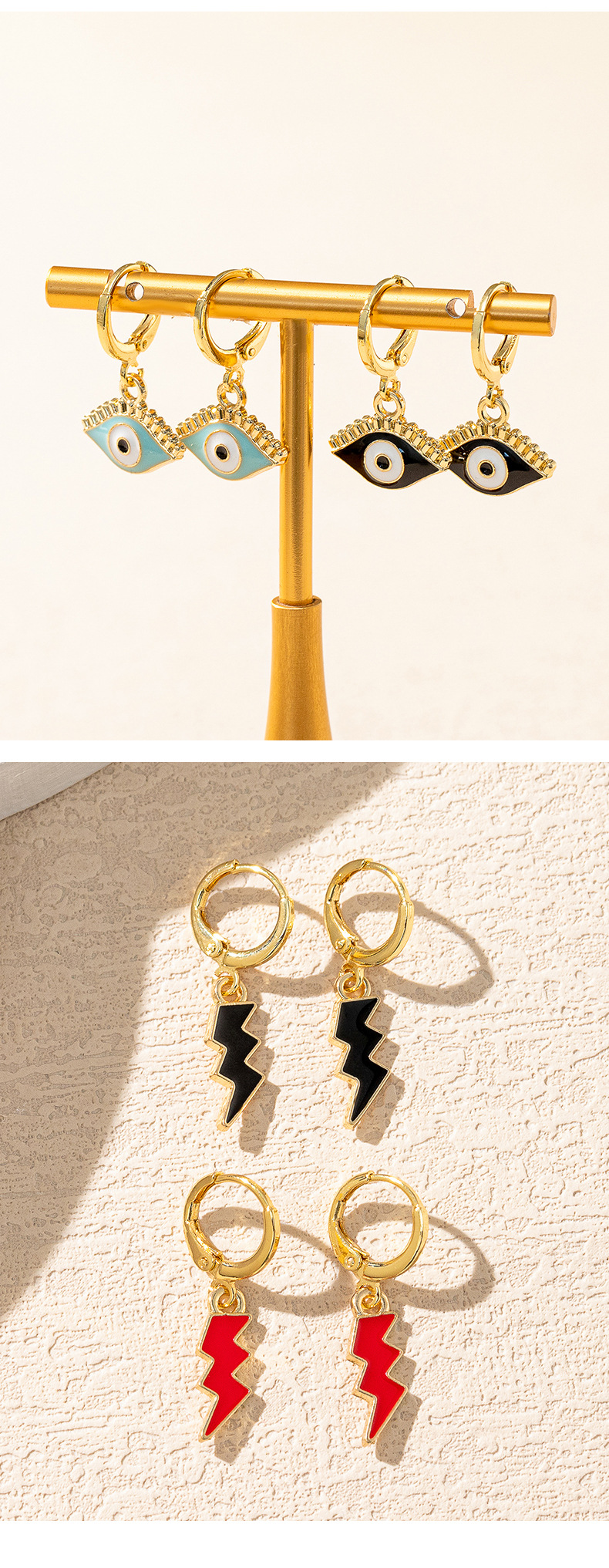 Fashion Eye Alloy Copper Inlay Zircon Womenu0027S Dangling Earrings 1 Pair