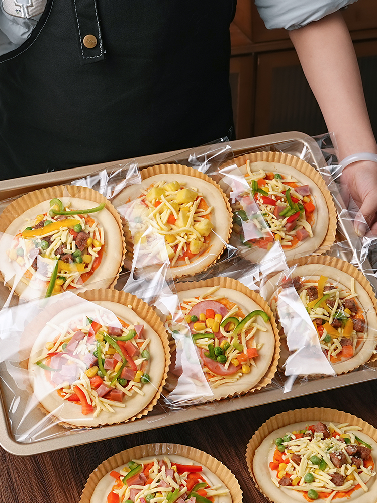 Papel de pizza bolsas de embalaje de pan de grado alimenticio auto sellado tostadas bags de embalaje transparentes cojín de aceite resistente a altas temperaturas horneado