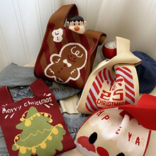 跨境热销针织包圣诞限定针织手拎包礼品编织包高颜值针织手提包袋