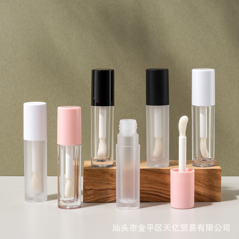 New Cross-Border Ready-Made 4.5ml Matte Frosted Bottle with Large Thick Brush Rod Thumb Brush Lip Glaze Sub-Bottle Manufacturer Ready-Made New Cross-Border Ready-Made 4.5ml Matte Frosted Bottle with Large Thick Brush Rod Thumb Brush Lip Glaze Sub-Bottle Manufacturer Ready-Made
