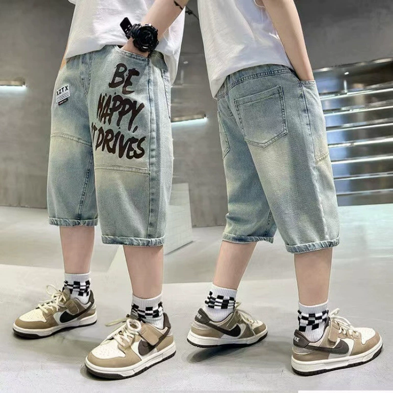 Children's summer clothing, shorts, summer trousers, thin jeans, for teenagers