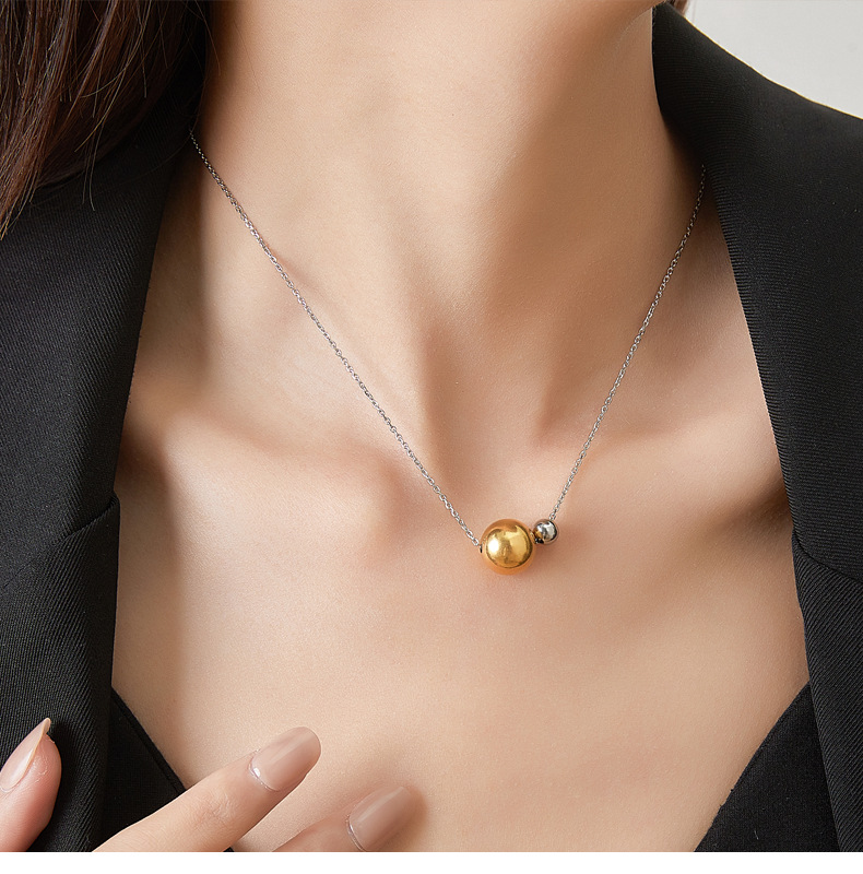 Simple Style Geometric Titanium Steel Plating Necklace