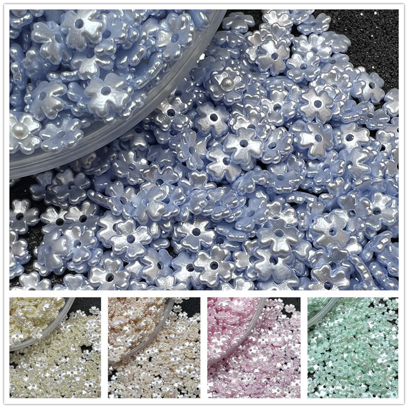 Yu Tian abs multi-color pearlescent four-leaf clover flower nail art bracelet plastic handmade diy accessories hair accessories accessories