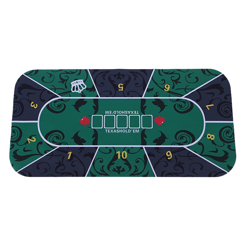Texas poker estera de mesa Baijia dados paño estera de mesa redonda chip de juego de la tarjeta de Jack Negro alfombra de goma personalización