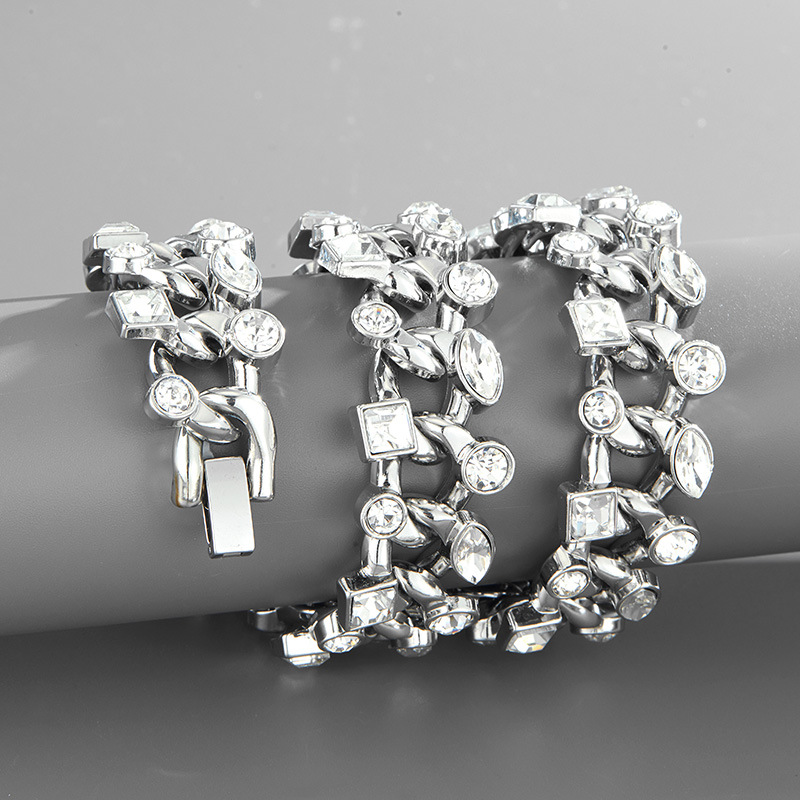 Fashion Geometric Alloy Inlay Rhinestones Unisex Necklace 1 Piece