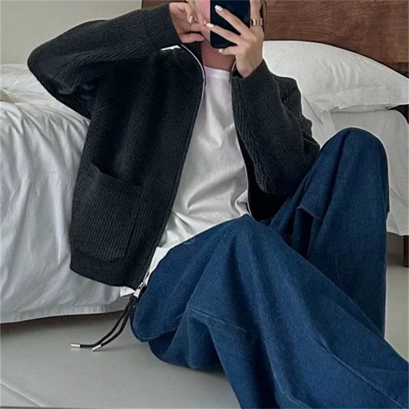 毛衣外套女宽松秋冬新款慵懒风休闲洋气外穿针织开衫小个子上衣|undefined
