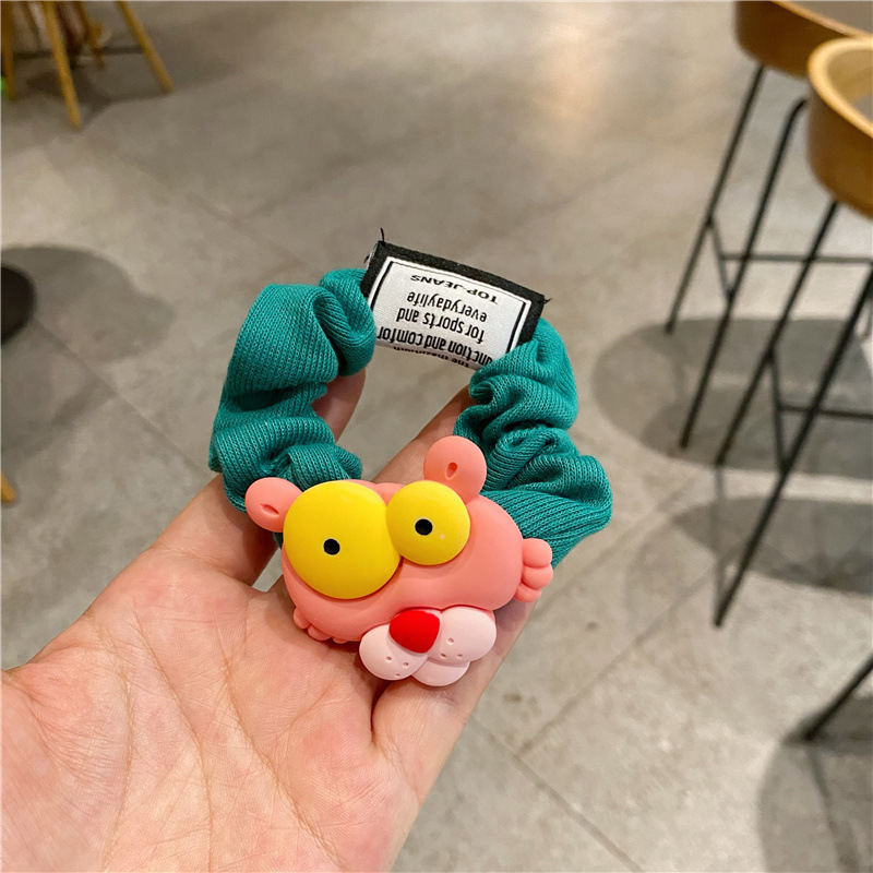 Accesorios para el pelo de los niños niñas flor diadema estilo coreano colorido tela dibujos animados cara sonriente banda pelo lindo gran intestino anillo tocado