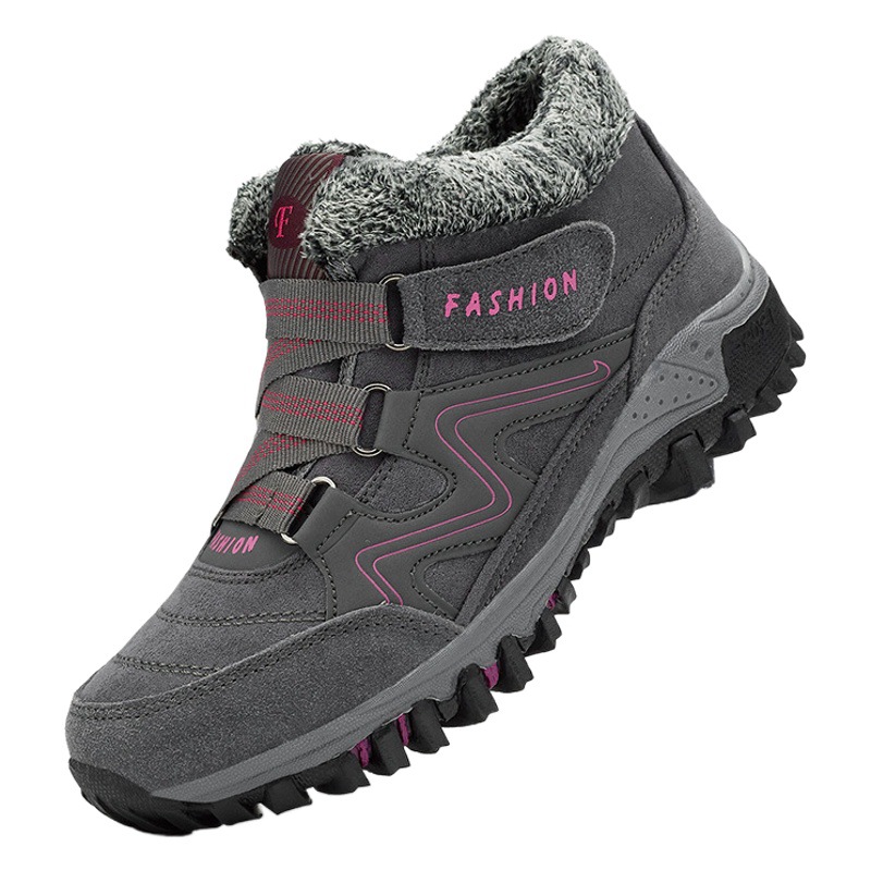 Otoño e invierno forro polar cálido hombres y mujeres al aire libre más el tamaño de altura par botas de nieve zapatos acolchados de algodón MEDIADOS DE-top deportes zapatos acolchados de algodón al por mayor