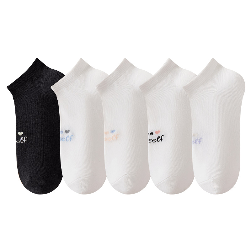 Calcetines sin hueso, calcetines de dama, nueva temporada antiodorante, calcetines de sudor, estudiantes, calcetines de barco lindas, Zhuangyan