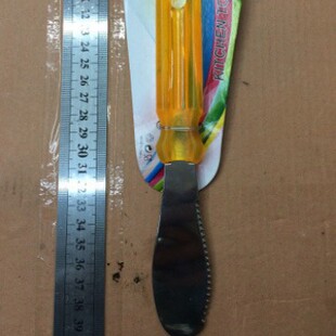 NX338AS Crystal PlAStic Handle Stainless Steel Butter Knife Kitchen Knife Binding Card