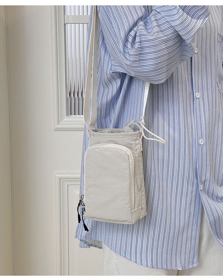 New solid-color student cycling casual women's bag, lightweight outdoor mobile phone bag and accessory bag undefined