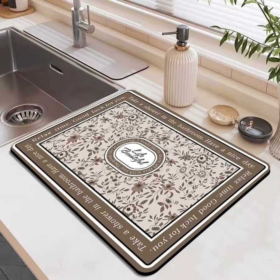 Трансграничные американские минималистские кухонные коврики барные коврики тарелки сухие коврики столешницы теплоизоляционные и устойчивые к поглощению воды коврики