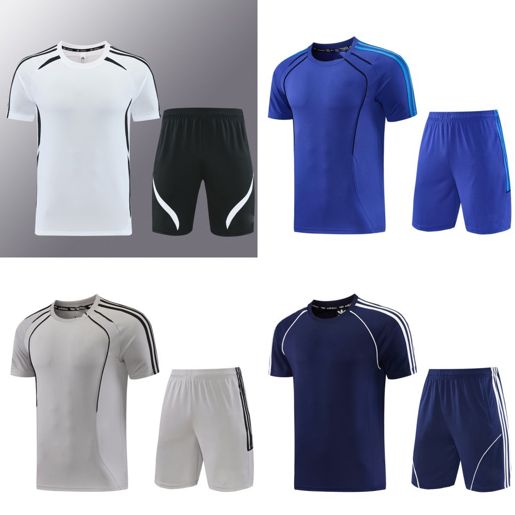 Ad Sports Zipper Shorts Short-Sleeve Training Set Football Uniform Export Summer Training
