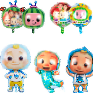 Cross-border new cartoon watermelon boy birthday balloon aluminum mold children's birthday party dress up wholesale