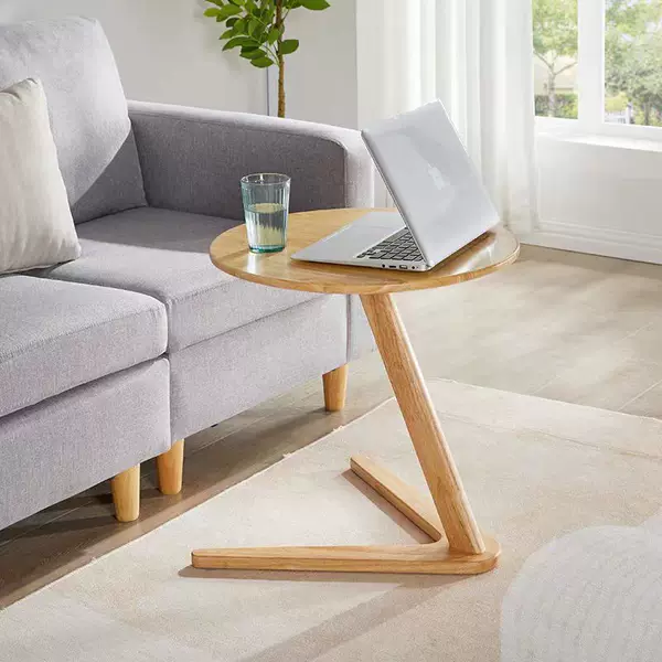 Amazon side table, solid wood small coffee table, sofa side table, bedside table, small table, bedroom bedside small round table, custom-made