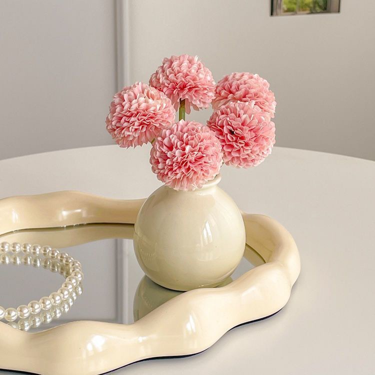 탁구국화 + 도자기병