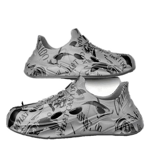 2025 Summer Men's Outdoor Hole-toe Slip-on Soft Sole Pressure Sensation Fashion Combinations Outerwear Trendy Coconut Beach Shoes