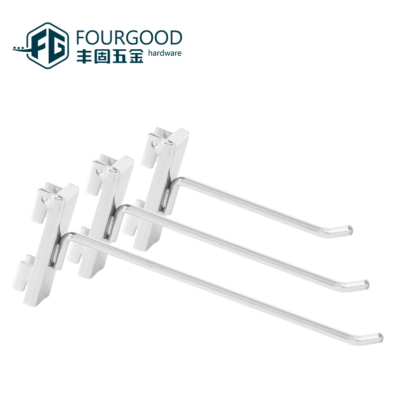 Fenggu fábrica exportación galvanoplastia Tarjeta de gancho de línea recta agujero rectangular gancho tienda teléfono caso gancho sin costura gancho