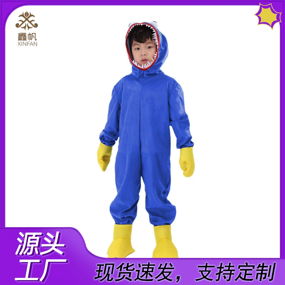 Детский костюм Бобби на Хэллоуин, синий Мак, игровое время, короткая плюшевая одежда с капюшоном Бобби