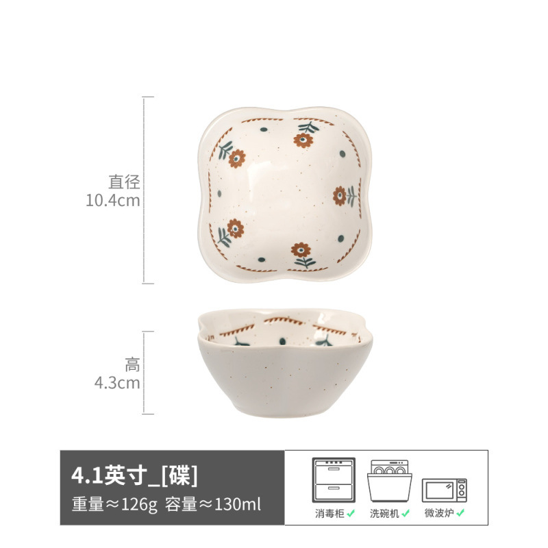 Cuencos de cerámica doméstica pintados a mano, cuencos de platos japoneses, cuencos de fideos, cuencos de ensalada de frutas, cuencos de arroz al por mayor