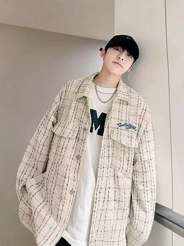 Tide, men's spring shirt, jacket, Chanel style, 2024 years, oversize, for beloved