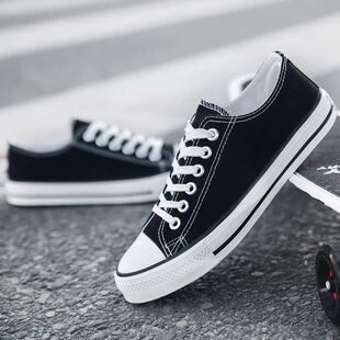 Canvas Shoes Men's Spring New Korean Style Trendy Harajuku Retro Men's Casual Shoes Low-Top Versatile Student Sneakers