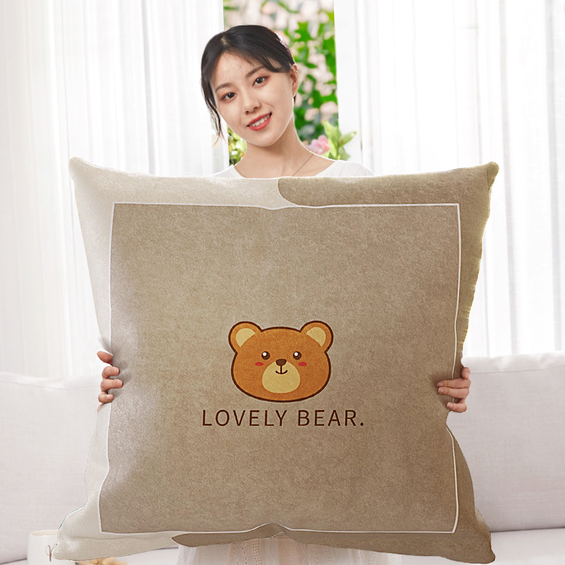 귀여운 곰 비단 베개