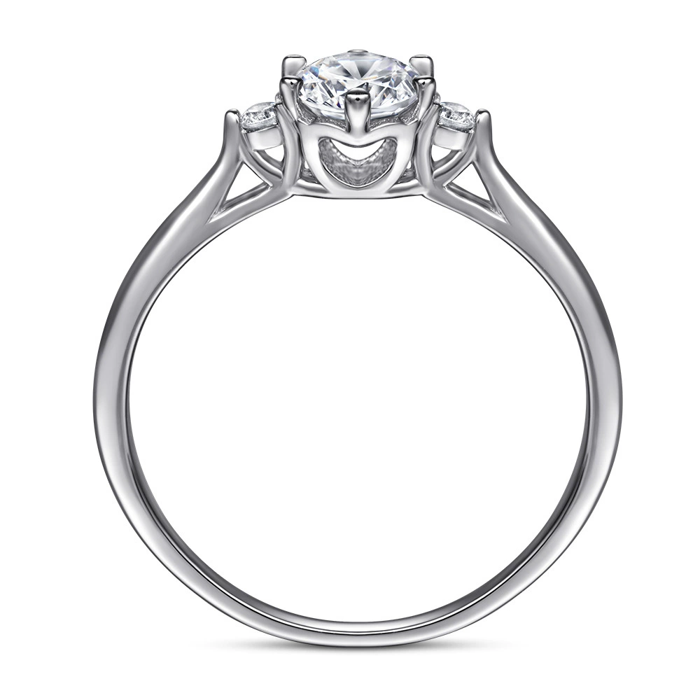 Wedding ring, fashionable zirconium, silver 925 sample