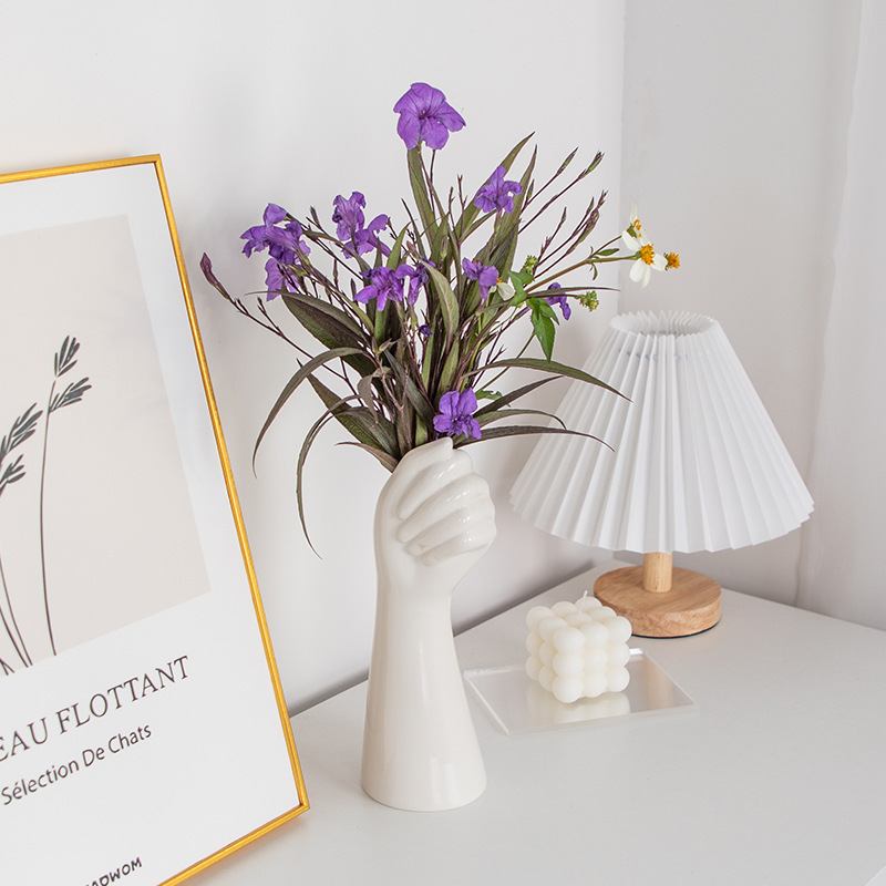 Modern Simple Home Nordic Body Art Ceramics Advanced Hand Vase Decoration Crafts Creative Living Room Ornaments