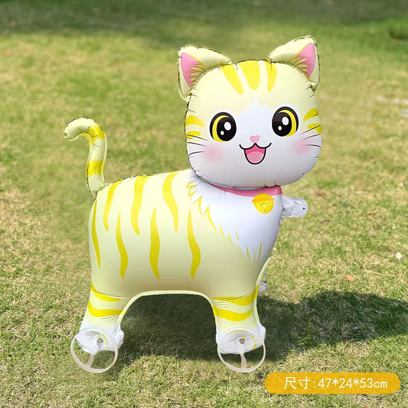 漫画インターネット有名人動物歩くホイール付きバルーン卸売子供の誕生日パーティーの装飾小道具屋外おもちゃ|undefined