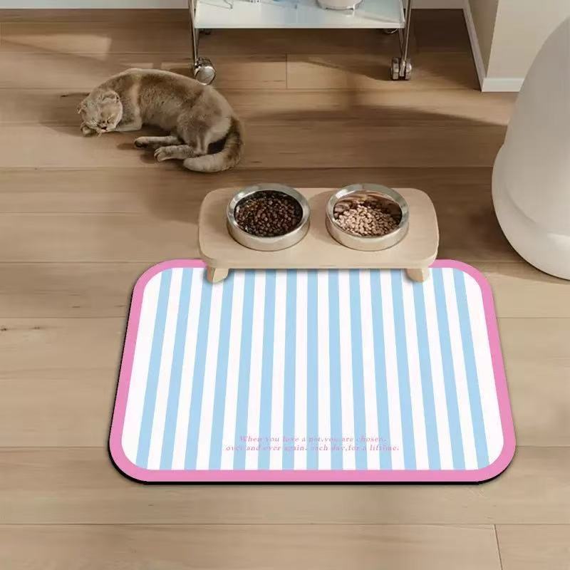 ペット、猫、犬用のクロスボーダー珪藻泥プレースマット、ペットボウル、汚れ防止、飛沫防止、漏れ防止、汚れ防止、お手入れが簡単なフロアマット|undefined