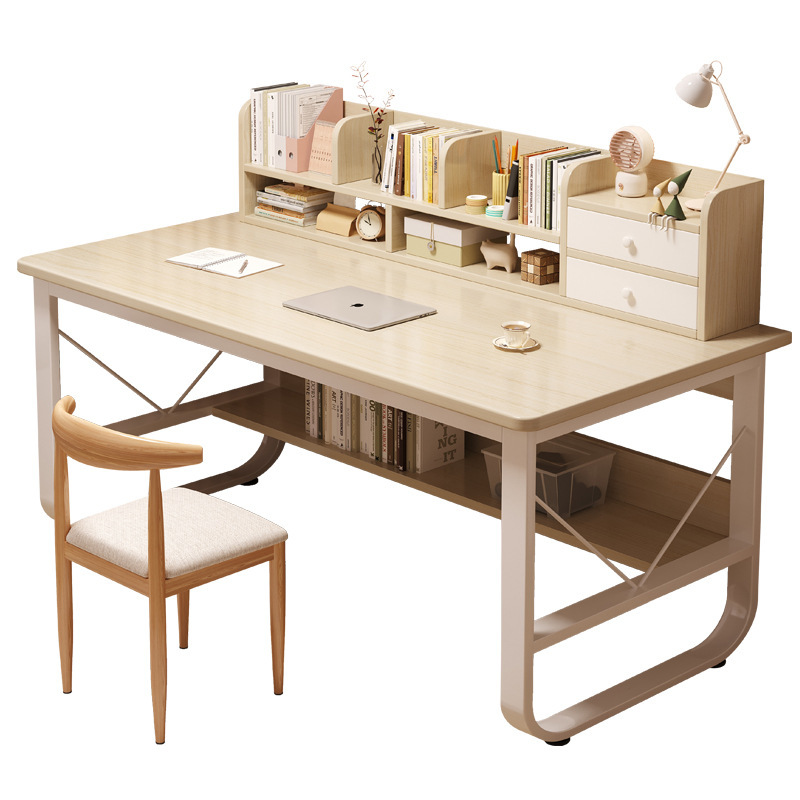 Escritorio de la computadora escritorio del estudiante escritorio del hogar estantería integrada dormitorio chica estudio escritorio simple mesa de oficina