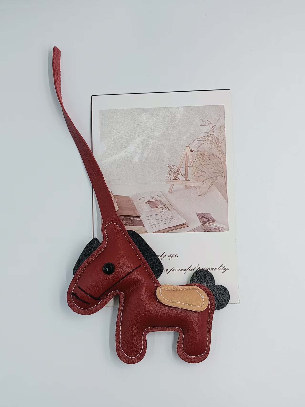Transfronterizos pu cuero pony colgantes bolsos de bolsa pony lindo correa tendencia llaveros de automóviles bolsa colgante al por mayor