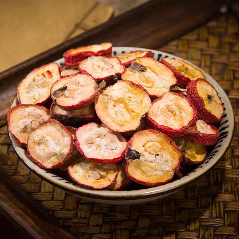 Dried Hawthorn Slices with Seed Shan Zha 500g Crataegus Fruit for Herbal Tea and Decoction overview