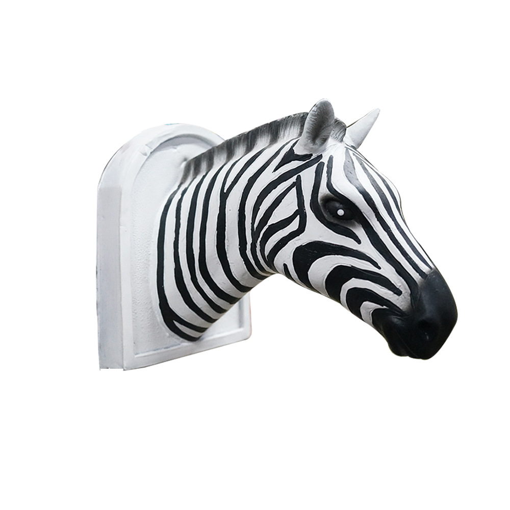 Estación independiente transfronteriza Venta caliente 3D foto marco cebra creativo pared colgante simulación animal artesanía sala de estar Decoración