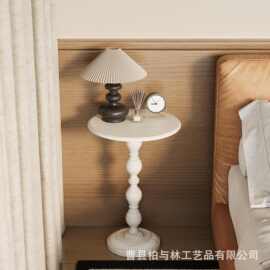 沙发边几轻奢客厅家用小茶几边桌复古角几床头置物阳台小圆桌