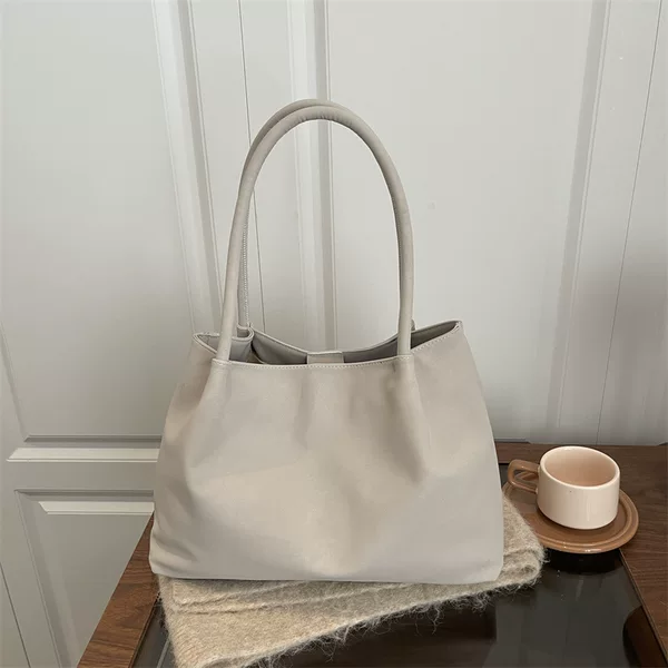 Cross-Border Large-Capacity Bag for Women 2026 Summer New Versatile Fashion Shoulder Trendy Commuter Retro Casual Tote Bag