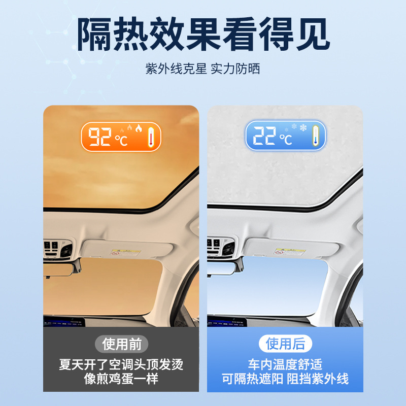 (2개) 만리장성 HAVER H5F7H6 스웨이드 정전기 흡착 선 루프 차양 XIAOLONG 큰 개 캐노피 차양