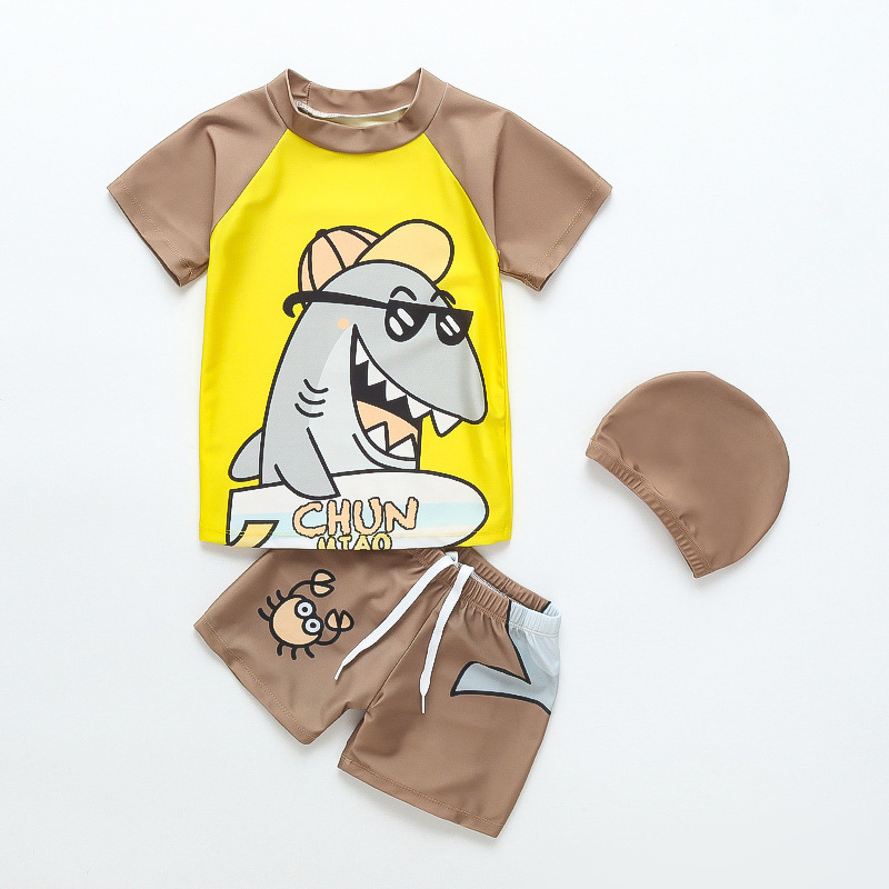 【Traje de baño premium para niños/¡Solo 9.9 yuanes!】Conjunto de traje de baño de dos piezas para niños a un precio bajo.