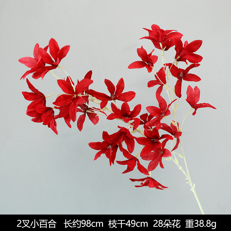 红色仿真花婚礼婚庆场地场景布置道具仿真花束花艺装饰花假花批发|undefined