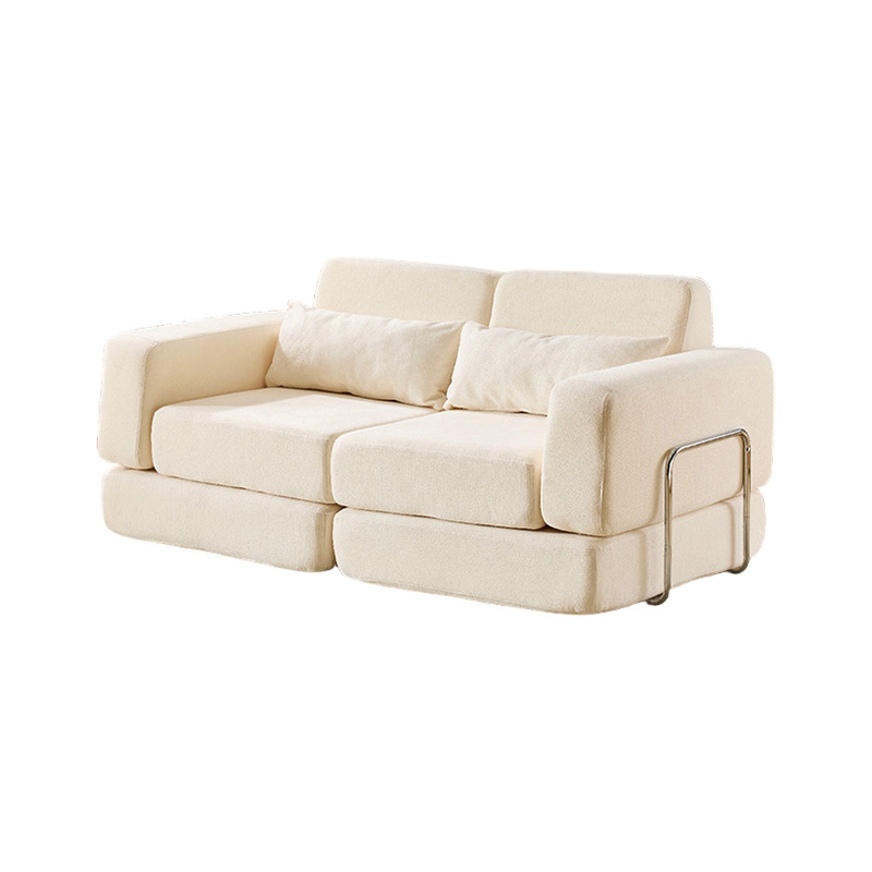 Módulo de compresión de vacío sofá cama pequeño tipo de casa sofá recto plegable combinación de tofu bloques de tela sofá personalizado