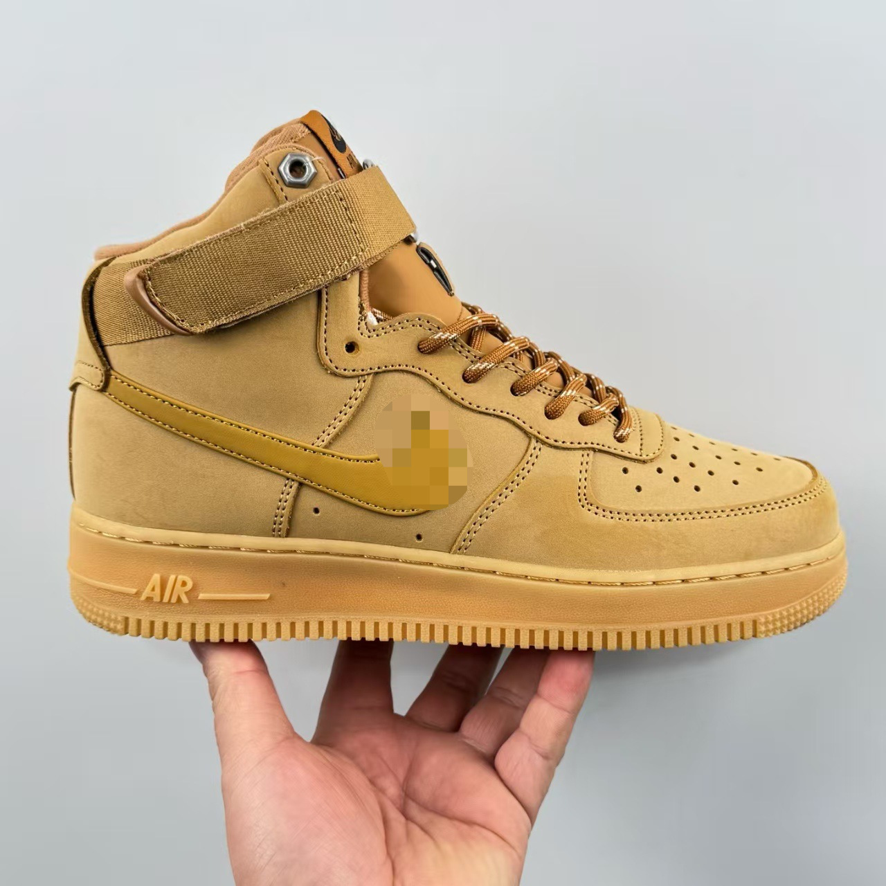 Putian Shoes Pure Original Shoes Suede Air Force One Wheat Color Autumn and Winter Casual Men's Shoes and Women's Shoes Built-In Air Cushion Sneakers