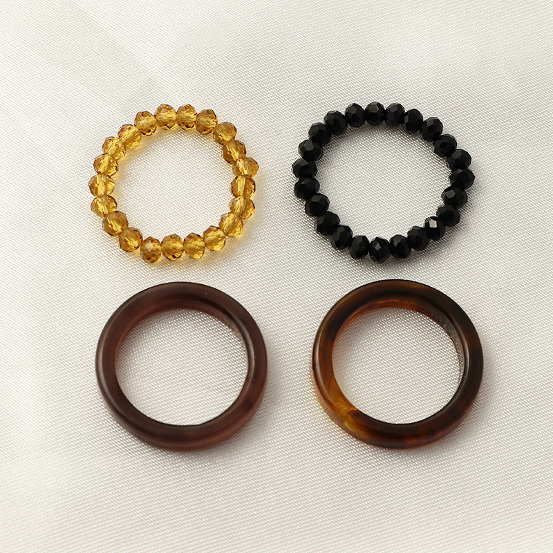 fashion beaded resin ring